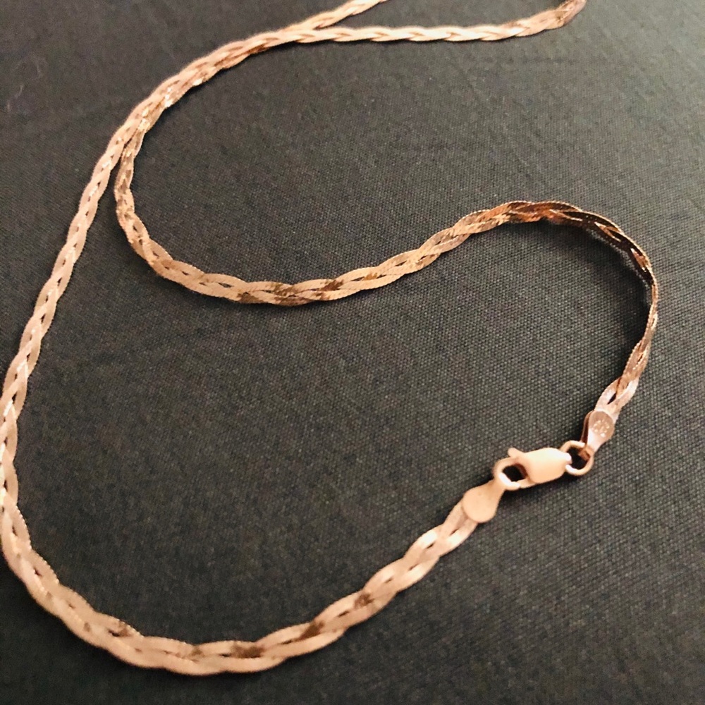 NWOT, rose gold in sterling silver, 925 stamp